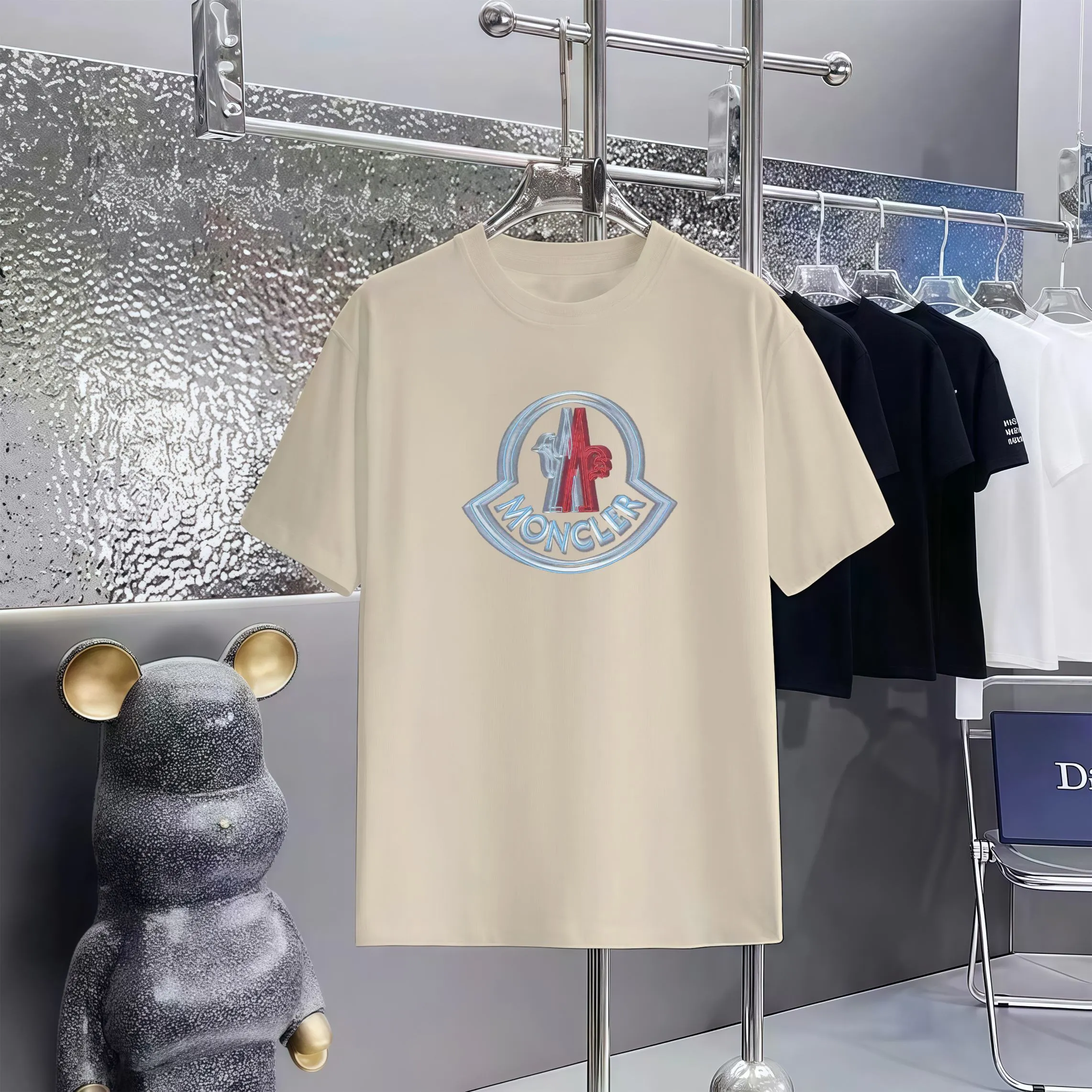 MONCLER T 1:1 300 1×1 Same Style logo OS 200 ：Black，White， ，Red， Size：XS-L